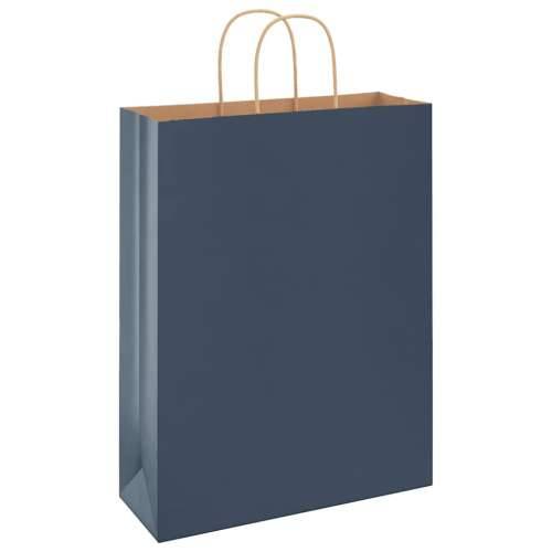 Papirnate vrećice 250 kom s ručkama plave 32x12x42 cm - Plava 32 x 12 x 42 cm 250 Cijena
