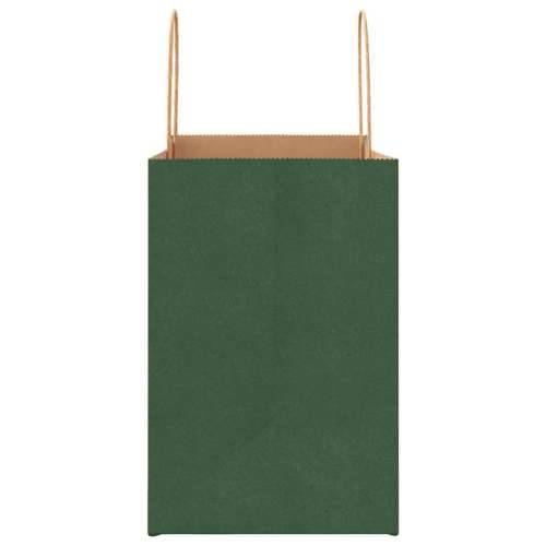 Papirnate vrećice 250 kom s ručkama zelene 26x17x25 cm - Zelena 26 x 17 x 25 cm 250 Cijena