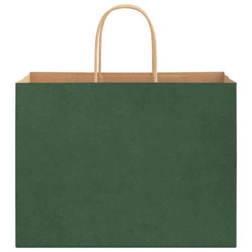 Papirnate vrećice 250 kom s ručkama zelene 32x17x25 cm - Zelena 32 x 17 x 25 cm 250 Cijena