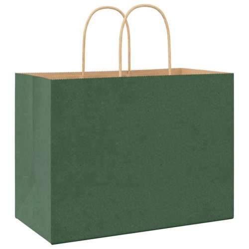 Papirnate vrećice 250 kom s ručkama zelene 32x17x25 cm - Zelena 32 x 17 x 25 cm 250 Cijena