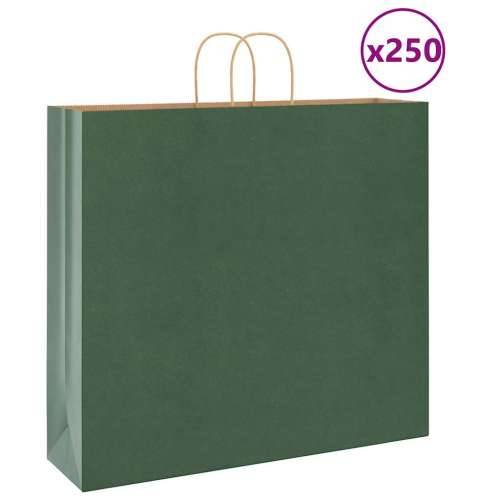 Papirnate vrećice 250 kom s ručkama zelene 54x15x49 cm - Zelena 54 x 15 x 49 cm 250 Cijena