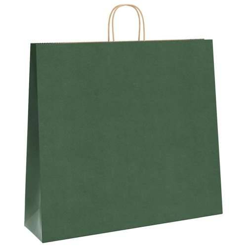 Papirnate vrećice 250 kom s ručkama zelene 54x15x49 cm - Zelena 54 x 15 x 49 cm 250 Cijena