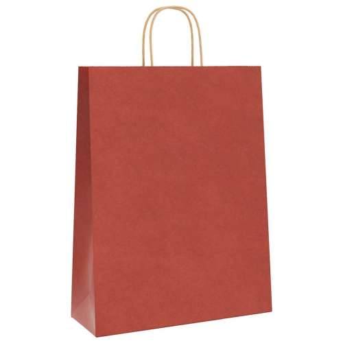 Papirnate vrećice 50 kom s ručkama crvene 32x12x42 cm - Crvena 32 x 12 x 42 cm 50 Cijena