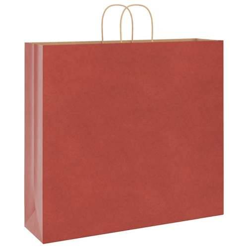 Papirnate vrećice 50 kom s ručkama crvene 54x15x49 cm - Crvena 54 x 15 x 49 cm 50 Cijena