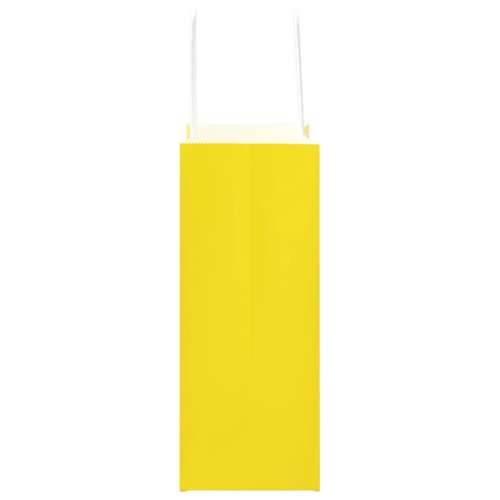 Papirnate vrećice 50 kom s ručkama žute 15x8x21 cm - Žuta 15 x 8 x 21 cm 50 Cijena