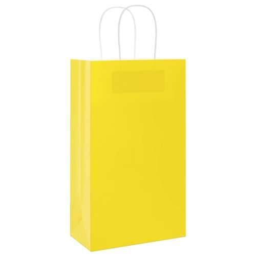 Papirnate vrećice 50 kom s ručkama žute 21x11x36 cm - Žuta 21 x 11 x 36 cm 50 Cijena