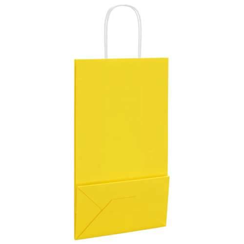 Papirnate vrećice 50 kom s ručkama žute 21x11x36 cm - Žuta 21 x 11 x 36 cm 50 Cijena