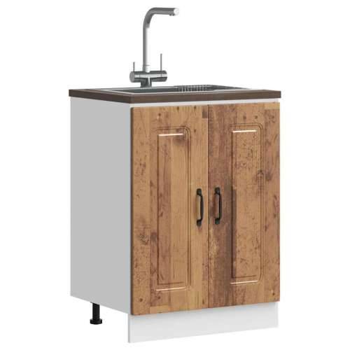 Donji ormarić za sudoper Kalmar boja drva 60x46x81,5 cm drveni - Staro drvo 60 x 46 x 81.5 cm 1 1x bottom cabinet (2 doors) Cijena