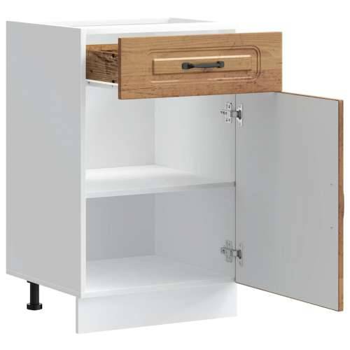 Donji kuhinjski ormarić Kalmar boja drva konstruirano drvo - Staro drvo 50 x 46 x 81.5 cm 1 1x bottom cabinet (1 door 1 drawer) Cijena