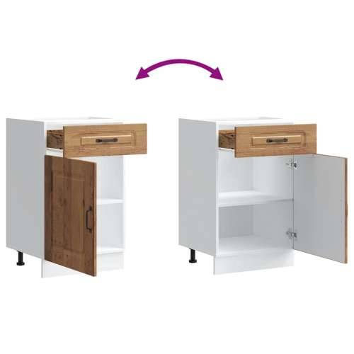 Donji kuhinjski ormarić Kalmar boja drva konstruirano drvo - Staro drvo 50 x 46 x 81.5 cm 1 1x bottom cabinet (1 door 1 drawer) Cijena