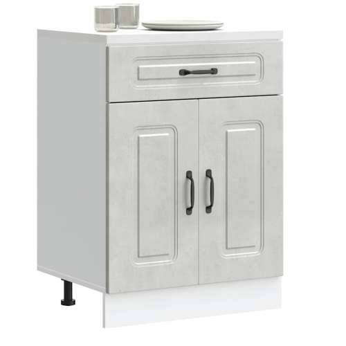 Donji kuhinjski ormarić Kalmar boja betona konstruirano drvo - Beton siva 60 x 46 x 81.5 cm 1 1x bottom cabinet (2 doors 1 drawe Cijena