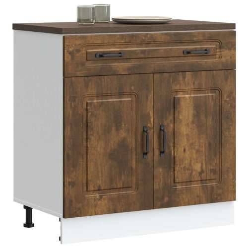 Donji kuhinjski ormarić Kalmar boja hrasta konstruirano drvo - Dimljeni hrast 80 x 46 x 81.5 cm 1 1x bottom cabinet (2 doors 1 d Cijena