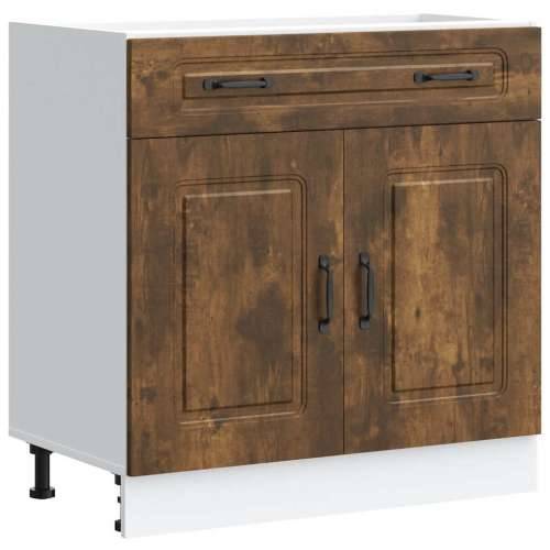 Donji kuhinjski ormarić Kalmar boja hrasta konstruirano drvo - Dimljeni hrast 80 x 46 x 81.5 cm 1 1x bottom cabinet (2 doors 1 d Cijena
