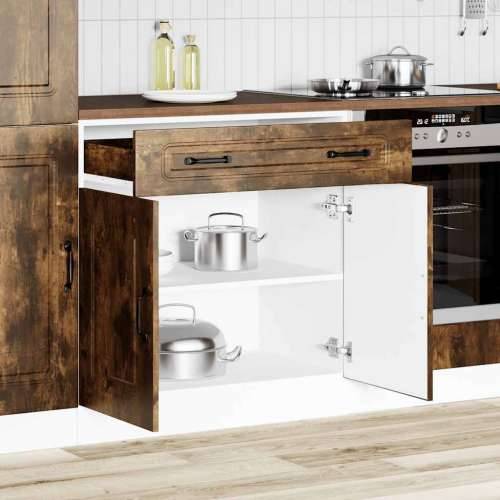 Donji kuhinjski ormarić Kalmar boja hrasta konstruirano drvo - Dimljeni hrast 80 x 46 x 81.5 cm 1 1x bottom cabinet (2 doors 1 d Cijena