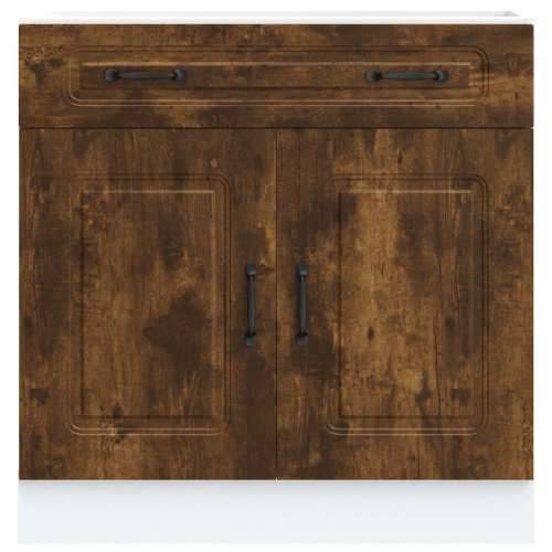 Donji kuhinjski ormarić Kalmar boja hrasta konstruirano drvo - Dimljeni hrast 80 x 46 x 81.5 cm 1 1x bottom cabinet (2 doors 1 d Cijena