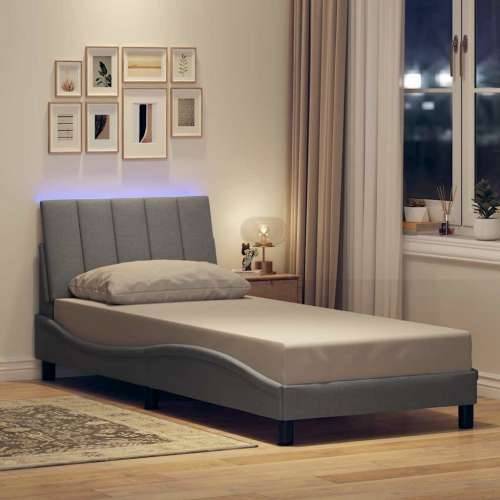 Okvir za krevet bez madraca svjetlosivi 90x190 cm od tkanine - Svjetlosiva 90 x 190 cm Cijena