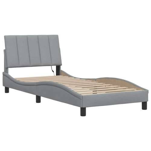 Okvir za krevet bez madraca svjetlosivi 90x190 cm od tkanine - Svjetlosiva 90 x 190 cm Cijena