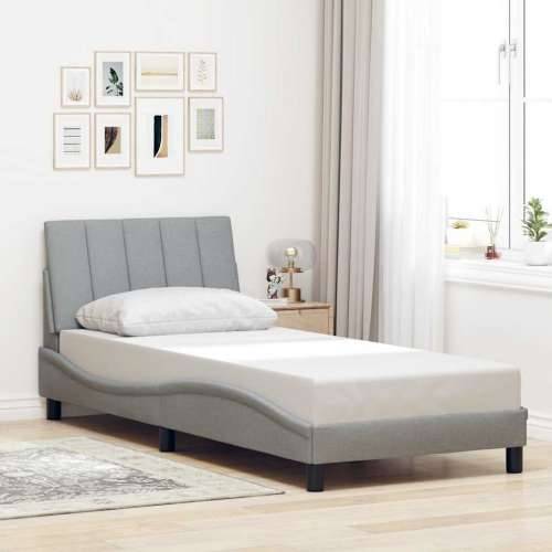 Okvir za krevet bez madraca svjetlosivi 90x190 cm od tkanine - Svjetlosiva 90 x 190 cm Cijena