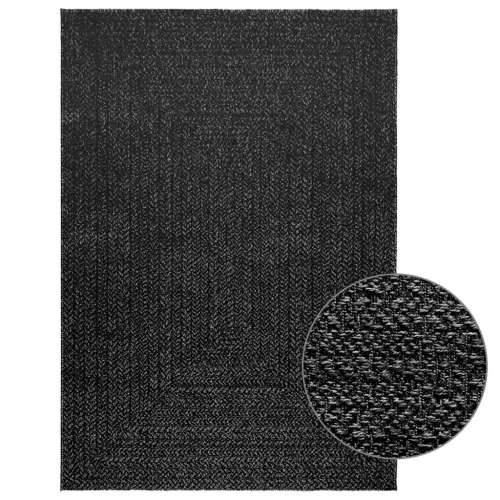 Tepih ZIZUR 120 x 170 cm s izgledom jute unutarnji i vanjski - Antracit 120 x 170 cm Pravokutno Cijena