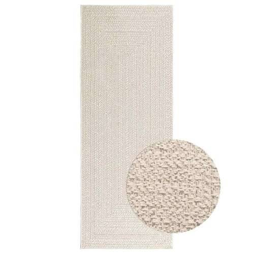 Tepih ZIZUR 80 x 200 cm s izgledom jute unutarnji i vanjski - Krema 80 x 200 cm Pravokutno Cijena