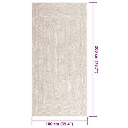 Tepih ZIZUR 100 x 200 cm s izgledom jute unutarnji i vanjski - Krema 100 x 200 cm Pravokutno Cijena