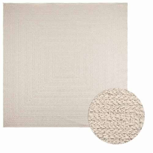 Tepih ZIZUR 240 x 240 cm s izgledom jute unutarnji i vanjski - Krema 240 x 240 cm Pravokutno Cijena