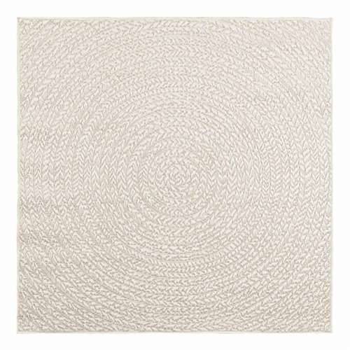 Tepih ZIZUR 120 x 120 cm s izgledom jute unutarnji i vanjski - Krema 120 x 120 cm Okruglo Cijena
