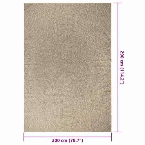 Tepih ZIZUR 200 x 290 cm s izgledom jute unutarnji i vanjski - Bež 200 x 290 cm Okruglo Cijena