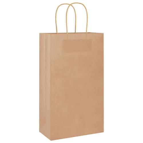Papirnate vrećice 50 kom s ručkama smeđe 21x11x36 cm - Smeđa 21 x 11 x 36 cm 50 Cijena