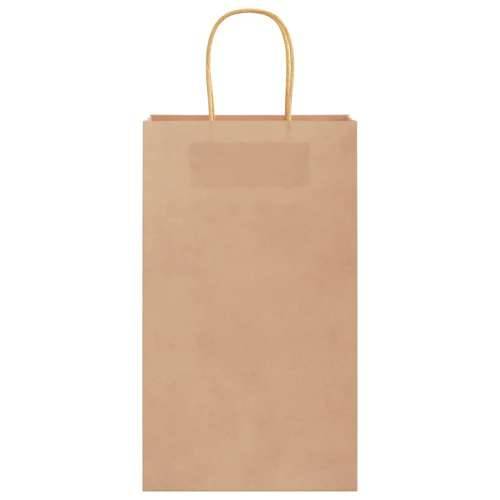 Papirnate vrećice 50 kom s ručkama smeđe 21x11x36 cm - Smeđa 21 x 11 x 36 cm 50 Cijena