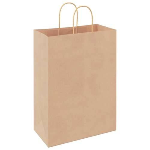 Papirnate vrećice 50 kom s ručkama smeđe 32x17x44 cm - Smeđa 32 x 17 x 44 cm 50 Cijena