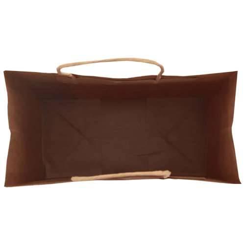 Papirnate vrećice 50 kom s ručkama smeđe 32x17x44 cm - Smeđa 32 x 17 x 44 cm 50 Cijena