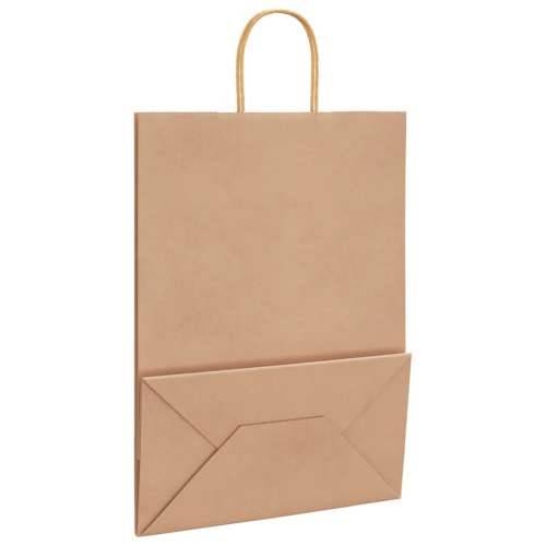 Papirnate vrećice 50 kom s ručkama smeđe 32x17x44 cm - Smeđa 32 x 17 x 44 cm 50 Cijena