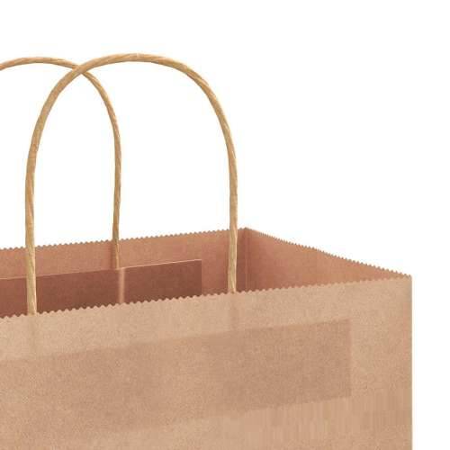Papirnate vrećice 250 kom s ručkama smeđe 21x11x36 cm - Smeđa 21 x 11 x 36 cm 250 Cijena