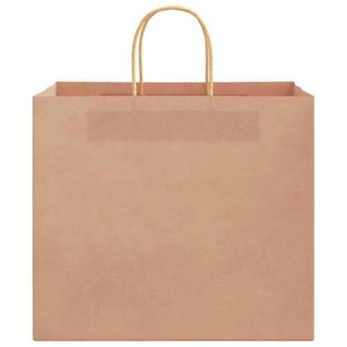 Papirnate vrećice 250 kom s ručkama smeđe 32x22x28 cm - Smeđa 32 x 22 x 28 cm 250 Cijena