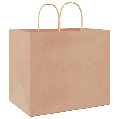 Papirnate vrećice 250 kom s ručkama smeđe 32x22x28 cm - Smeđa 32 x 22 x 28 cm 250 Cijena