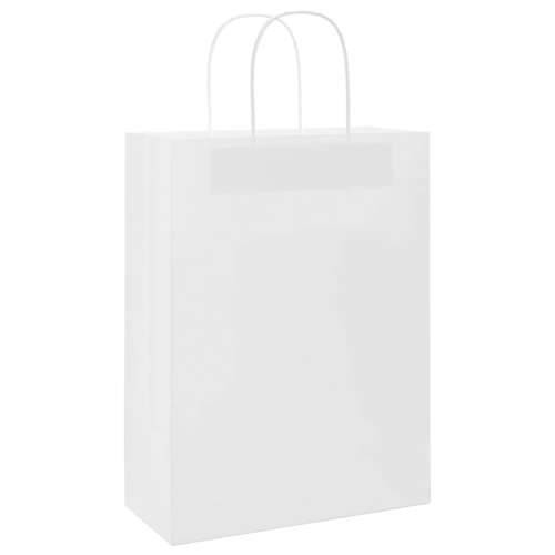 Papirnate vrećice 50 kom s ručkama bijele 26x12x35 cm - Bijela 26 x 12 x 35 cm 50 Cijena