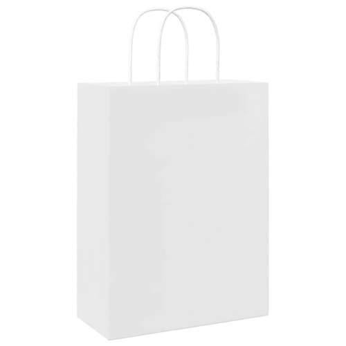 Papirnate vrećice 50 kom s ručkama bijele 26x12x35 cm - Bijela 26 x 12 x 35 cm 50 Cijena