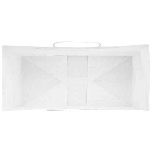 Papirnate vrećice 50 kom s ručkama bijele 26x12x35 cm - Bijela 26 x 12 x 35 cm 50 Cijena