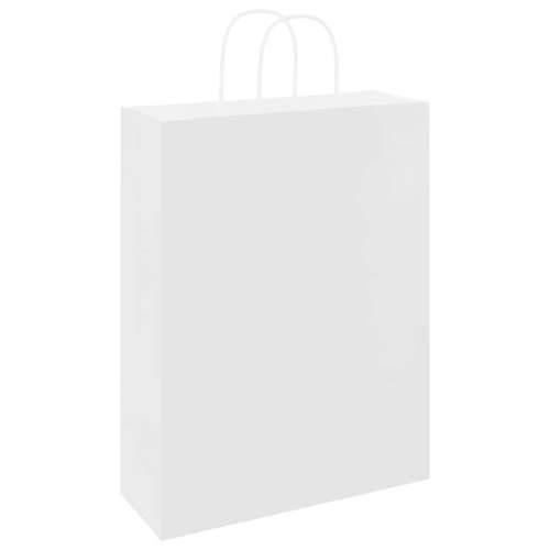 Papirnate vrećice 50 kom s ručkama bijele 32x12x42 cm - Bijela 32 x 12 x 42 cm 50 Cijena
