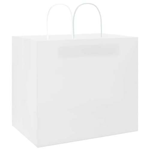 Papirnate vrećice 50 kom s ručkama bijele 32x22x28 cm - Bijela 32 x 22 x 28 cm 50 Cijena