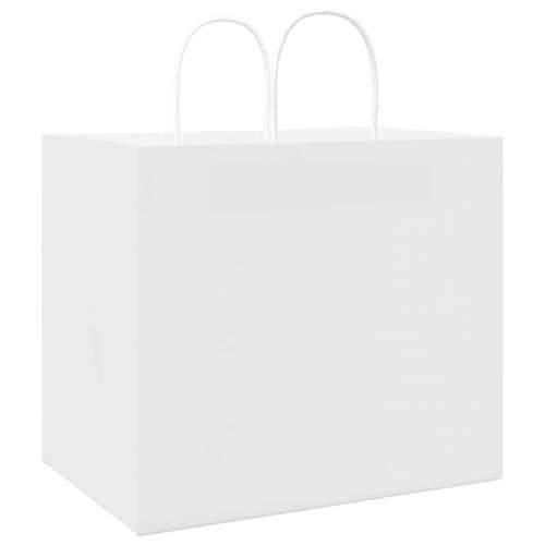 Papirnate vrećice 50 kom s ručkama bijele 32x22x28 cm - Bijela 32 x 22 x 28 cm 50 Cijena