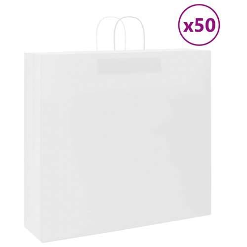 Papirnate vrećice 50 kom s ručkama bijele 54x15x49 cm - Bijela 54 x 15 x 49 cm 50 Cijena