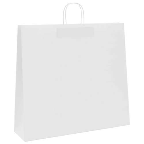 Papirnate vrećice 50 kom s ručkama bijele 54x15x49 cm - Bijela 54 x 15 x 49 cm 50 Cijena