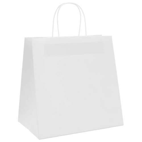 Papirnate vrećice 250 kom s ručkama bijele 26x17x25 cm - Bijela 26 x 17 x 25 cm 250 Cijena