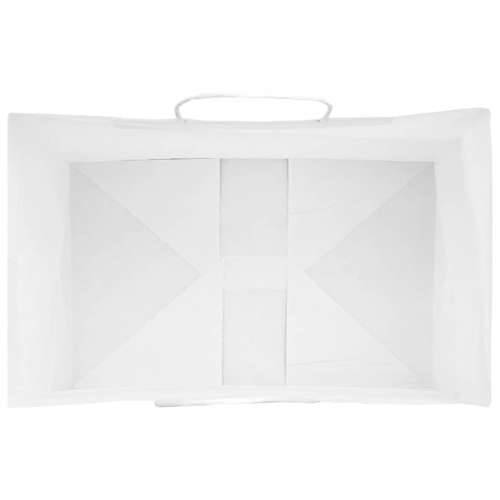 Papirnate vrećice 250 kom s ručkama bijele 26x17x25 cm - Bijela 26 x 17 x 25 cm 250 Cijena