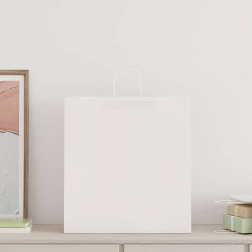 Papirnate vrećice 250 kom s ručkama bijele 45x17x48 cm - Bijela 45 x 17 x 48 cm 250 Cijena