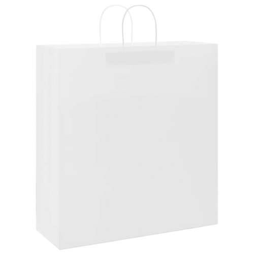 Papirnate vrećice 250 kom s ručkama bijele 45x17x48 cm - Bijela 45 x 17 x 48 cm 250 Cijena