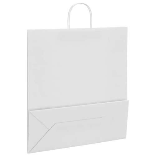 Papirnate vrećice 250 kom s ručkama bijele 45x17x48 cm - Bijela 45 x 17 x 48 cm 250 Cijena