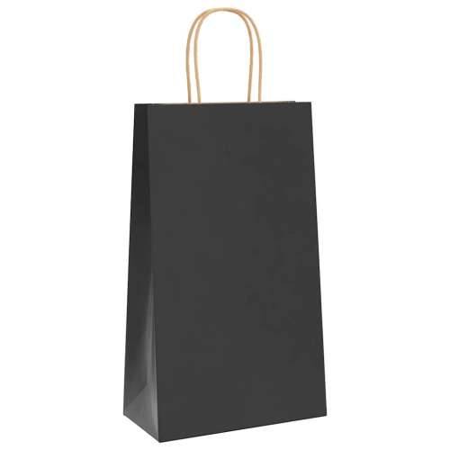 Papirnate vrećice 50 kom s ručkama crne 21x11x36 cm - Crna 21 x 11 x 36 cm 50 Cijena
